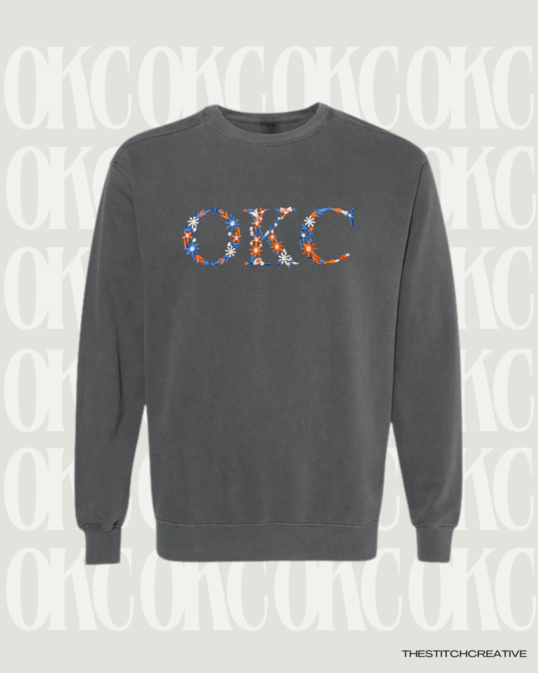 OKC Floral Crewneck